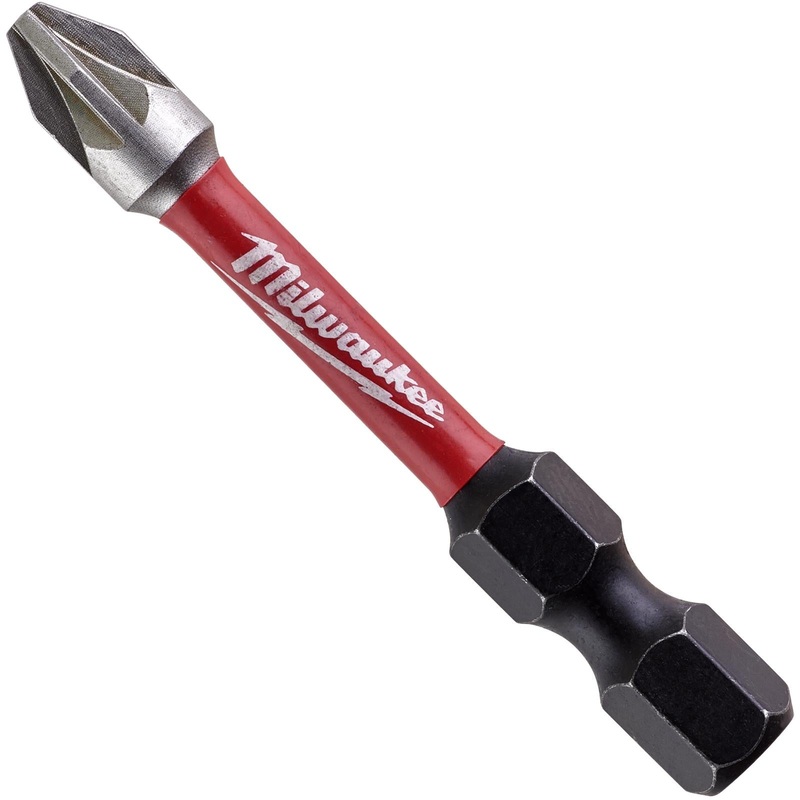 Milwaukee Shockwave Impact Duty Screwdriver Bits Pozi PZ2 x 50mm Tic Tac Box 10 Pack