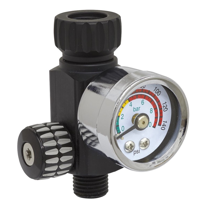 Sealey On Gun Pressure Regulator/Gauge Spray Gun Air Tool Accessories