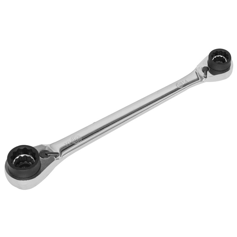 Sealey Ratchet Ring Spanner 8 in 1 Reversible 8-19mm 90 Tooth WallDrive Rings