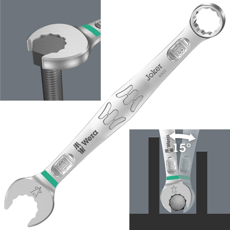 Wera 6003 Joker Combination Spanner Wrench Open End Ring Metric