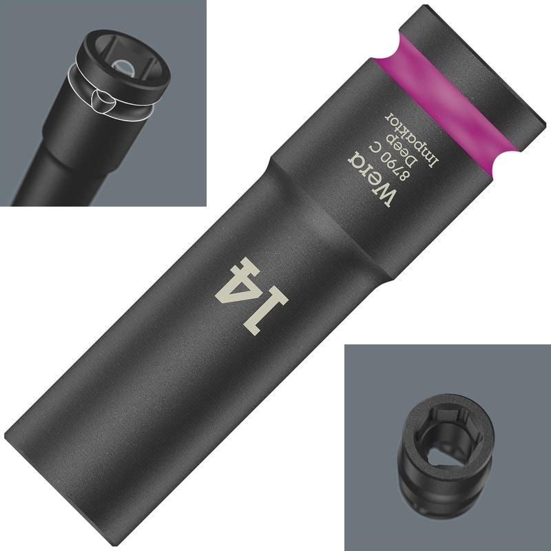 Wera Deep Impact Socket Impaktor with 1/2" Drive Zyklop 8790 C 14mm x 83mm
