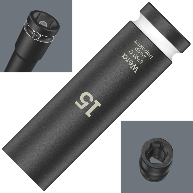 Wera Deep Impact Socket Impaktor with 1/2" Drive Zyklop 8790 C 15mm x 83mm