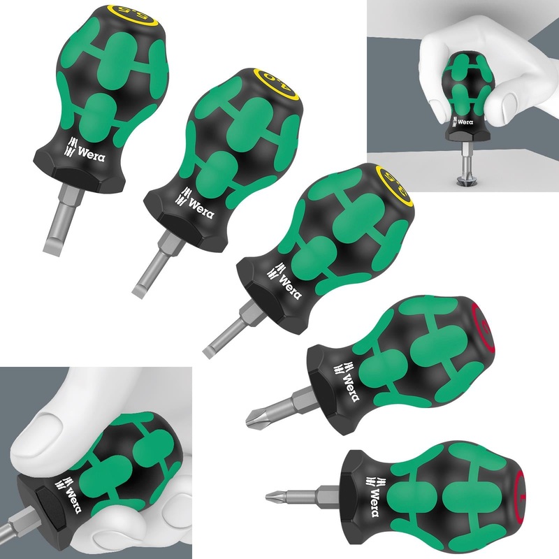 Wera Stubby Screwdriver Set 1 5 Piece Phillips Slotted