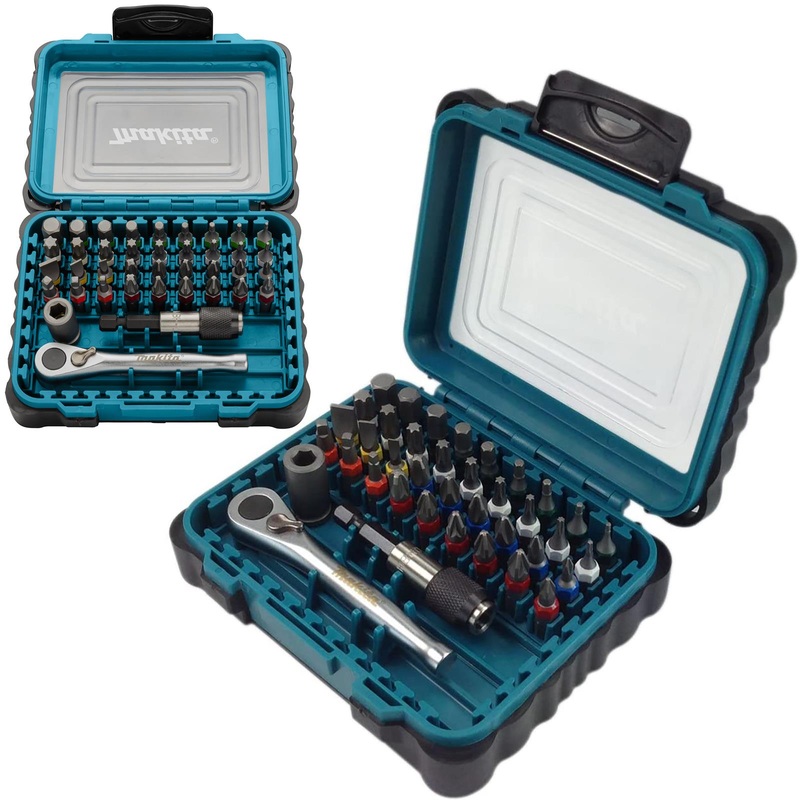 Makita Ratchet Screwdriver Bit Set Phillips Pozi Slotted Torx Hex Reverse 39pc