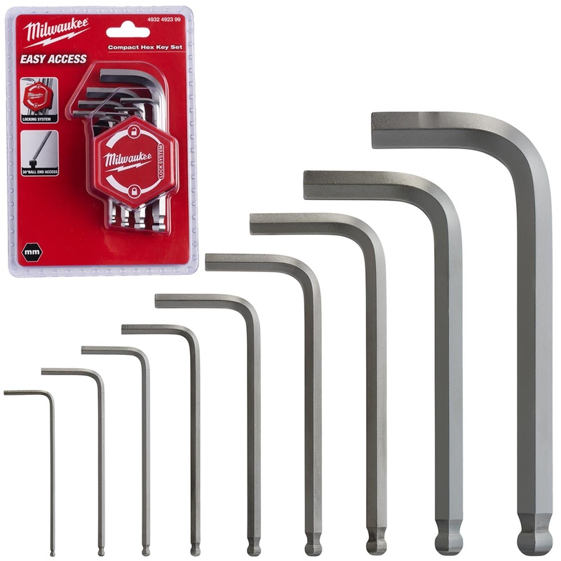 Milwaukee Compact Hex Key Set 9 Piece 1.5-10mm