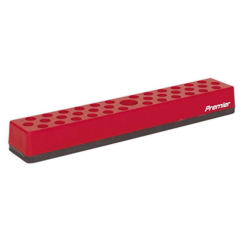 Sealey Magnetic Bit Holder 36 Bit Capacity 1/4" Hex Screwdriver Bits Drill Storage Rail