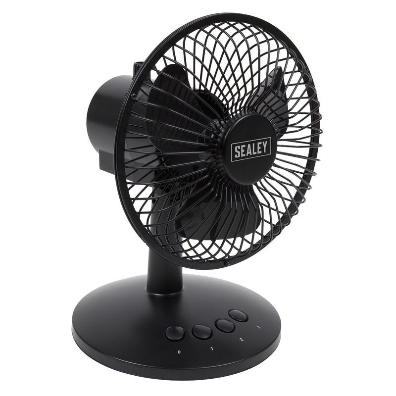 Sealey Oscillating USB Desk Fan 150mm (6") 3 Speed