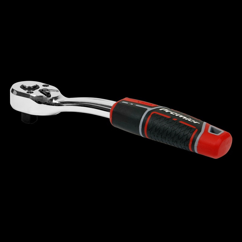 Sealey Premier Ratchet Wrench 3/8"Sq Drive Offset Pear-Head with Flip Reverse