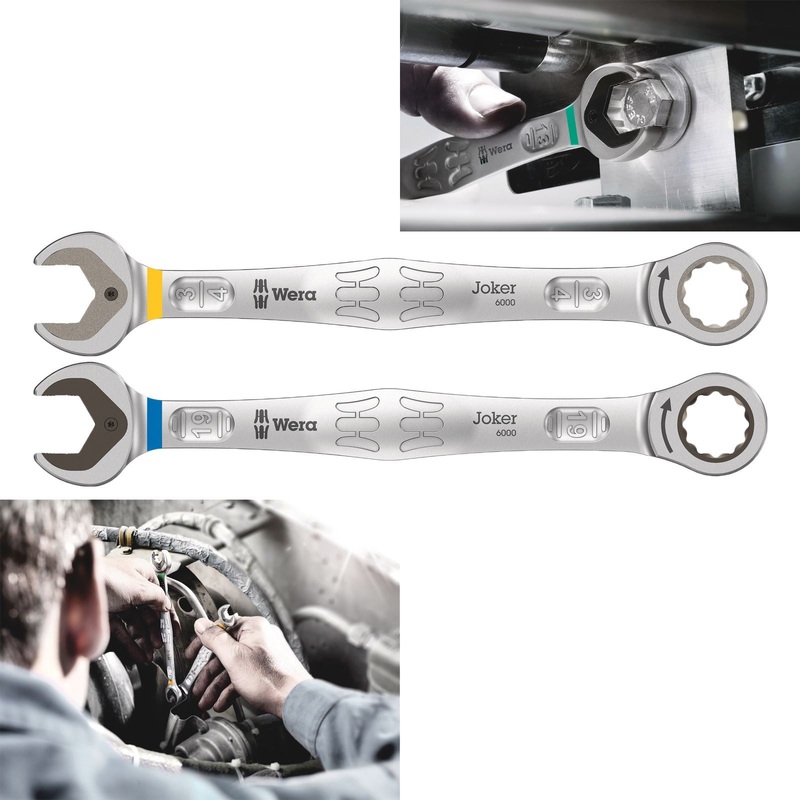 Wera Ratchet Combination Spanner Wrench 6000 Joker Metric Imperial Open End Ring Choose Size