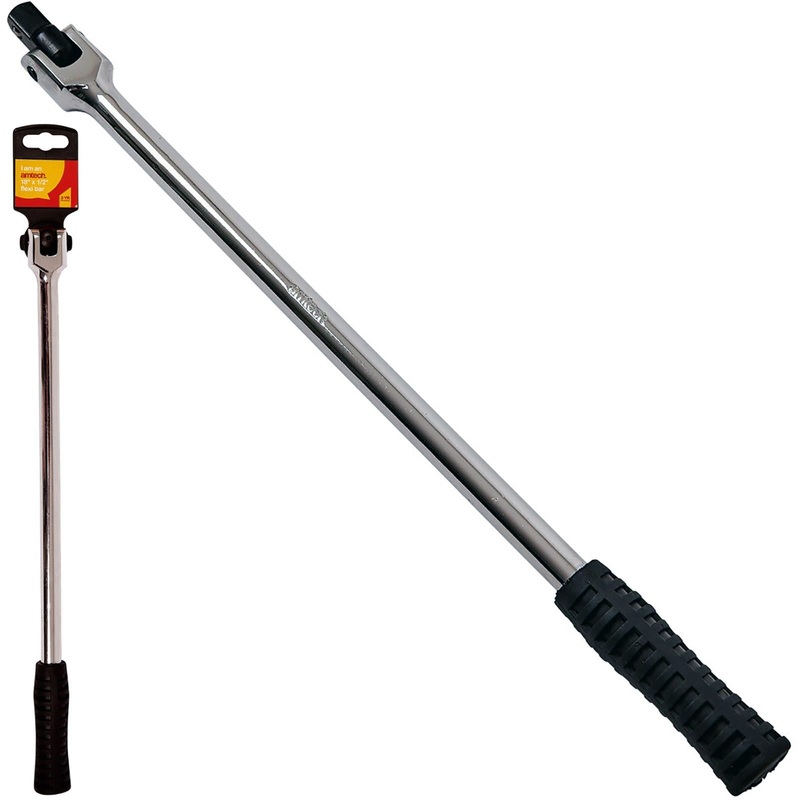 Amtech Breaker Bar Flexi Head 1/2" Drive 18" 450mm with Rubber Grip