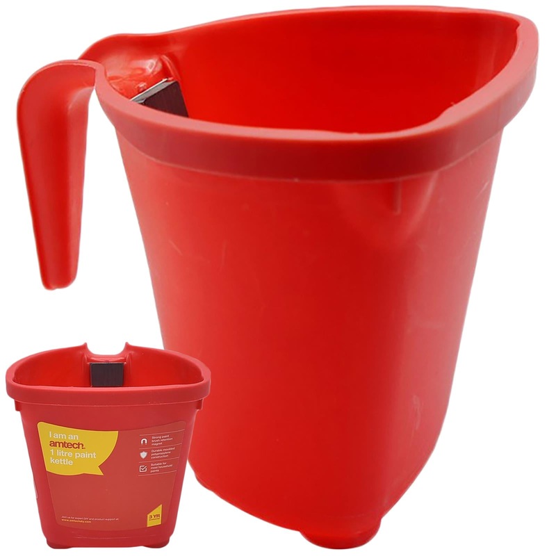Amtech Paint Kettle Pot with Magnet 1 Litre