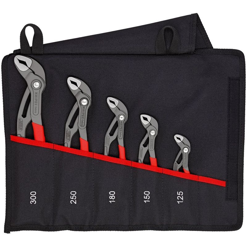 Knipex Cobra Water Pump Pliers Set in Tool Roll 5 Piece 125 to 300mm 00 19 55 S5