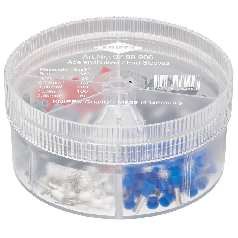 Knipex Insulated Wire Ferrules Assortment Box in Dispenser Box 97 99 906