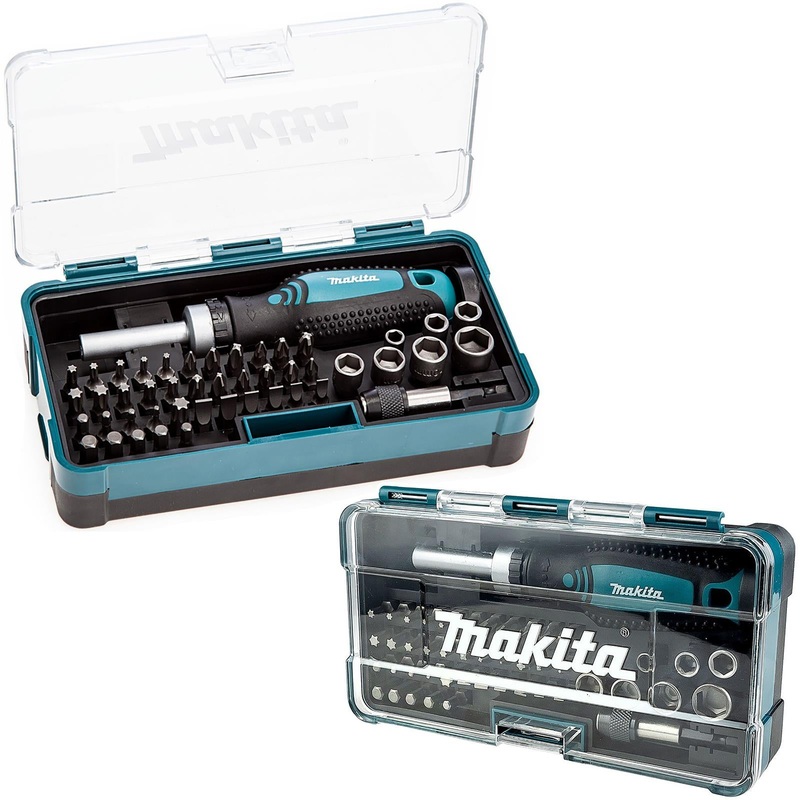 Makita Ratchet Screwdriver Socket Bit Set Phillips Pozi Slotted Torx Hex Reverse