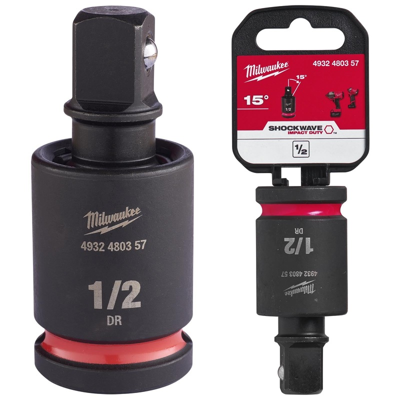 Milwaukee Impact Socket Universal Joint 1/2" Drive SHOCKWAVE Impact Duty