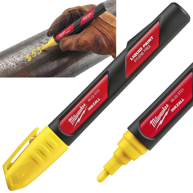 Milwaukee INKZALL Liquid Paint Marker Pen Yellow