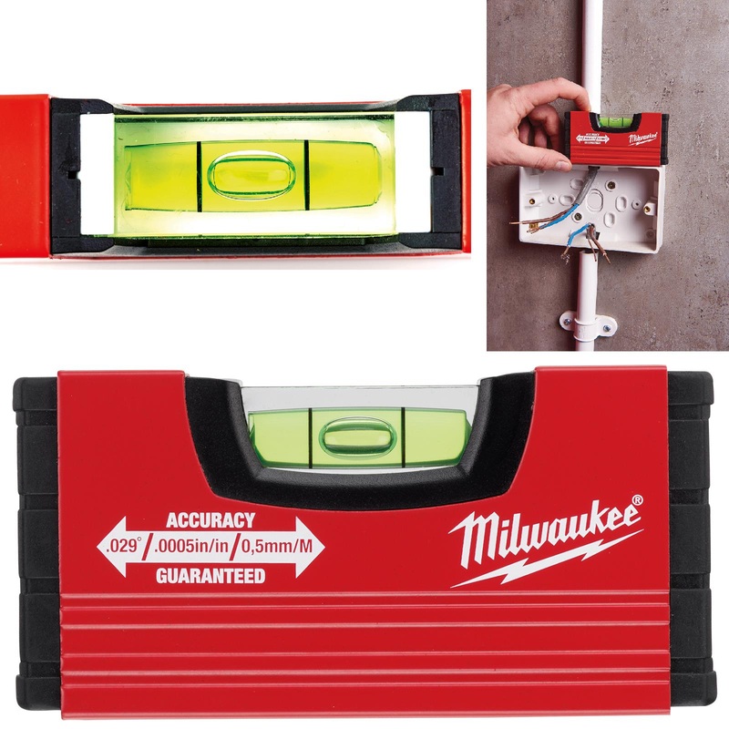 Milwaukee Mini Box Spirit Level Aluminium 10 cm