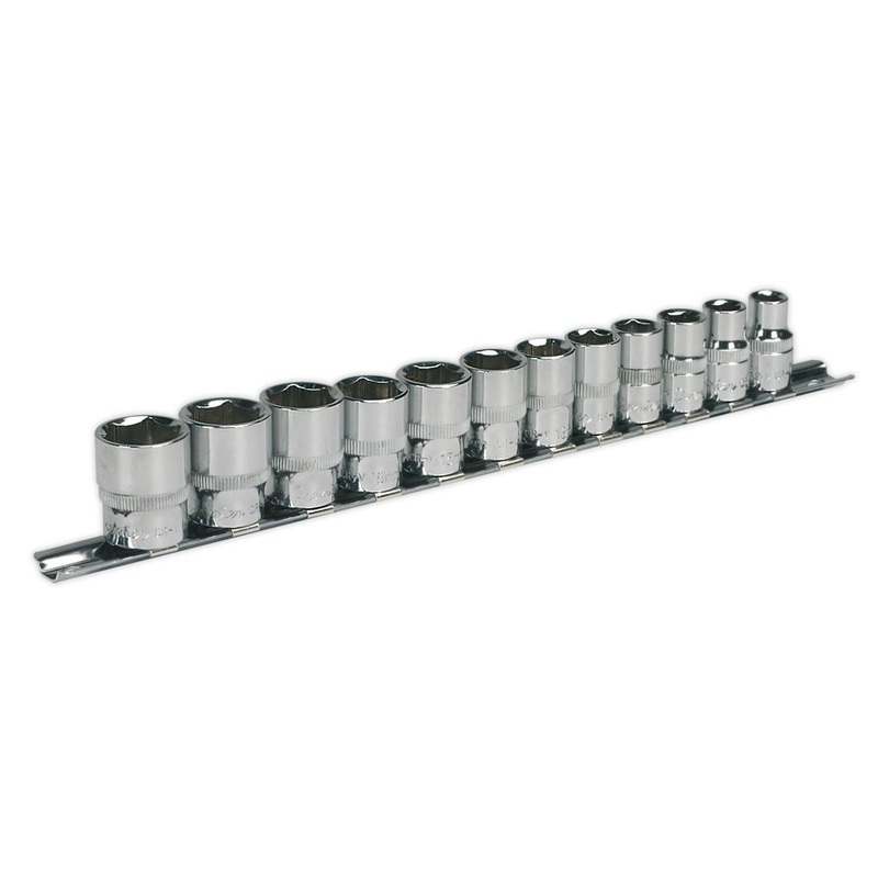Sealey Premier Socket Set 12pc 3/8"Sq Drive WallDrive Metric