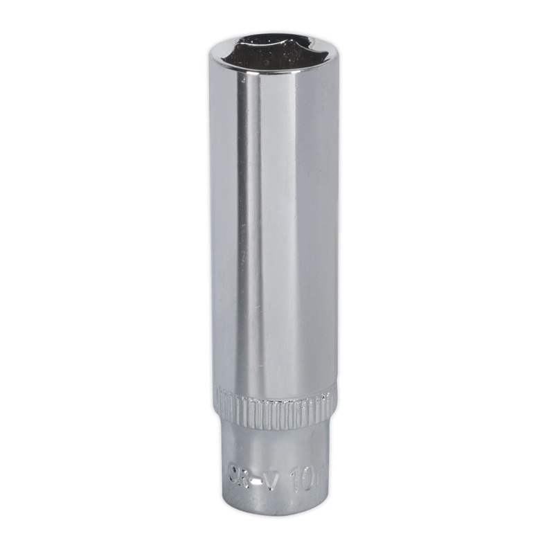 Sealey Premier WallDrive Socket 10mm Deep 1/4"Sq Drive Fully Polished