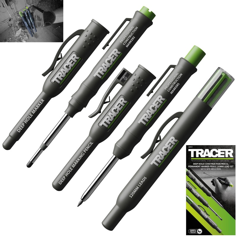 TRACER Complete Marking Kit Deep Hole Marker Pen Pencil and ALH1 Lead Set with Holsters