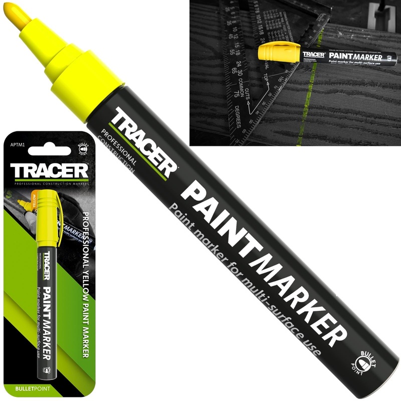 TRACER Paint Marker Yellow 1-3mm Bullet Point