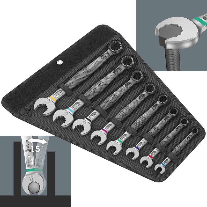 Wera 6003 Joker 8 Imperial Set 1 Combination Spanner Wrench 8 Piece 5/16"-3/4" in Case