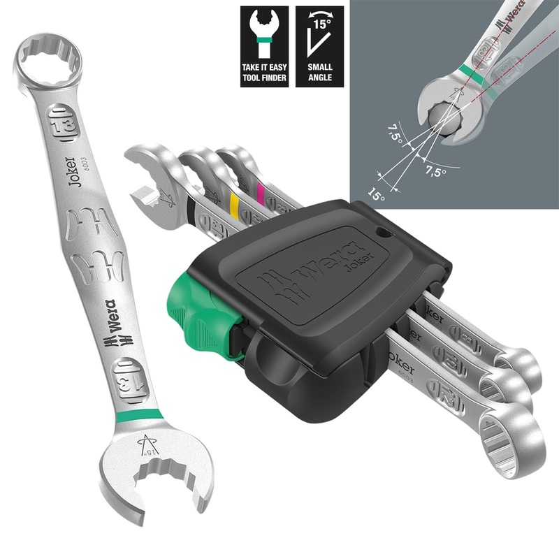 Wera Combination Spanner Wrench Set 6003 Joker 4 Set 1 Metric 4 Piece 8-13mm