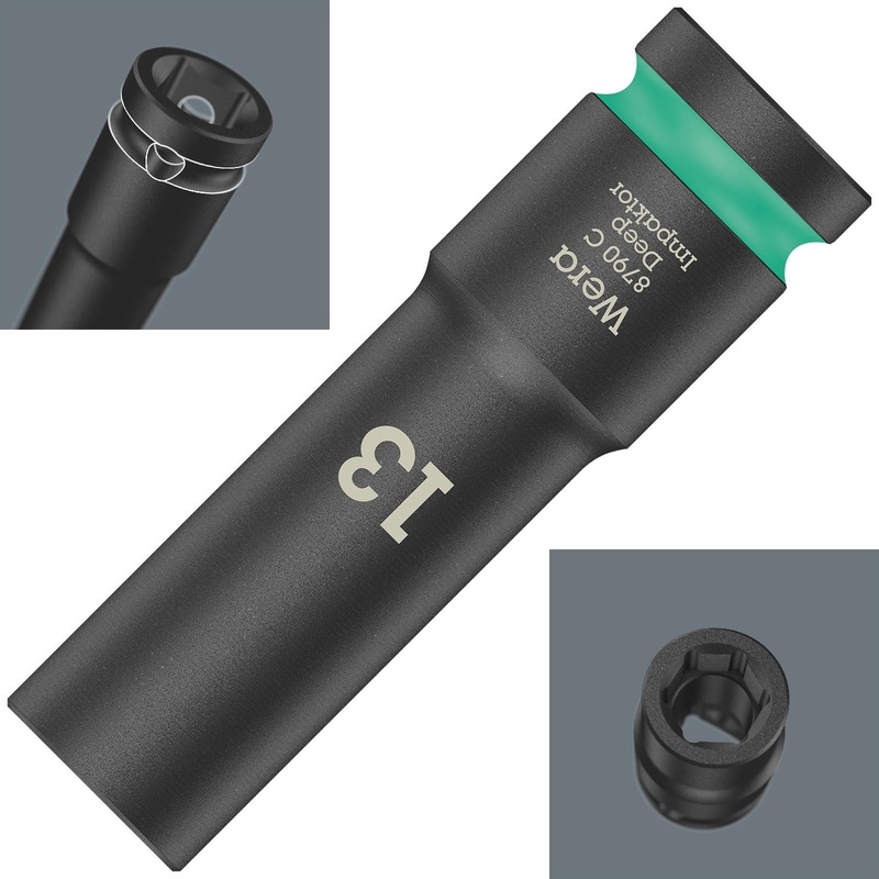 Wera Deep Impact Socket Impaktor with 1/2" Drive Zyklop 8790 C 13mm x 83mm