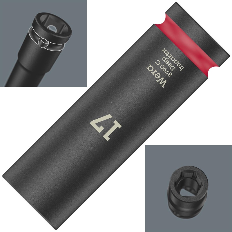 Wera Deep Impact Socket Impaktor with 1/2" Drive Zyklop 8790 C 17mm x 83mm
