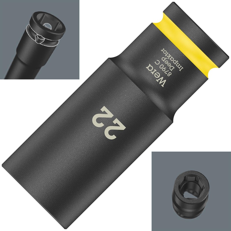 Wera Deep Impact Socket Impaktor with 1/2" Drive Zyklop 8790 C 22mm x 83mm