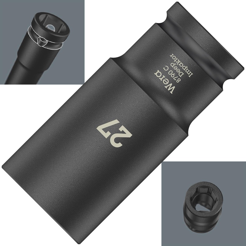 Wera Deep Impact Socket Impaktor with 1/2" Drive Zyklop 8790 C 27mm x 83mm
