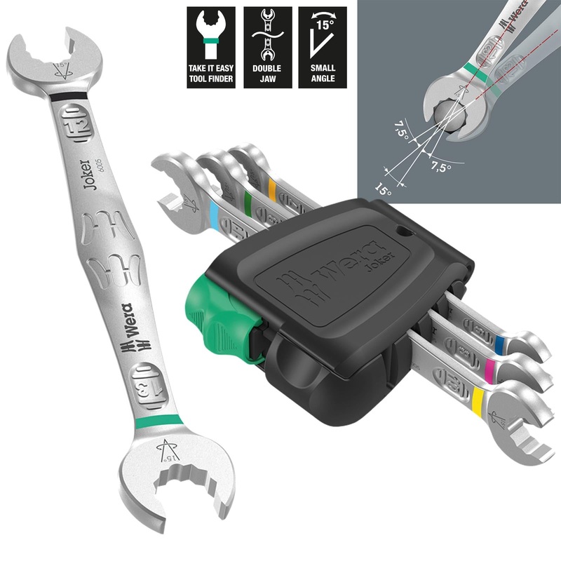 Wera Open Ended Spanner Wrench Set 4 Piece 6-13mm 6005 Joker 4 Set 1