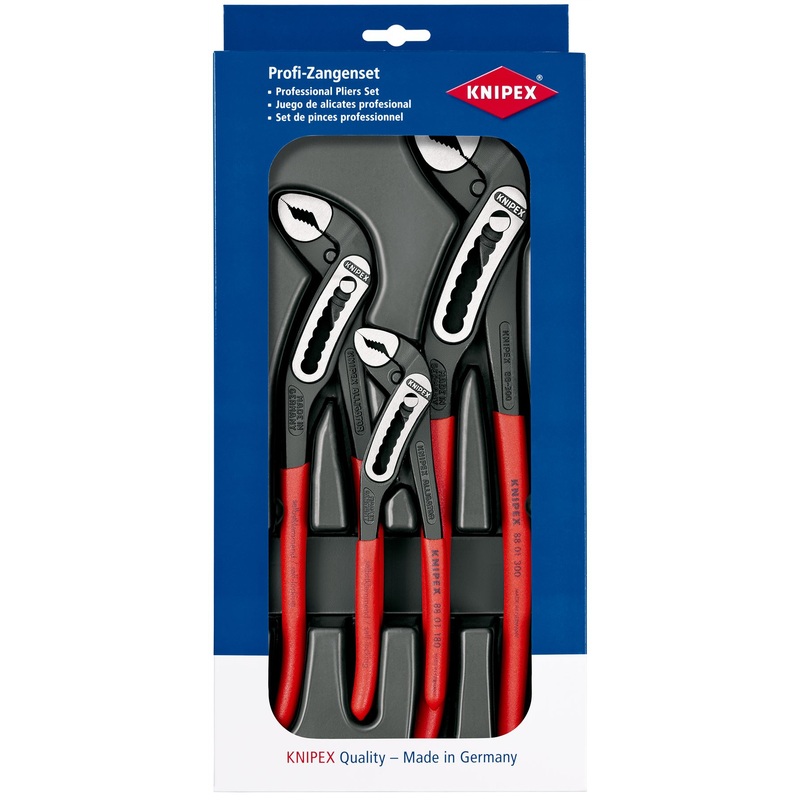 Knipex Alligator Water Pump Pliers Set 3 Piece 180mm 250mm 300mm 00 20 09 V03