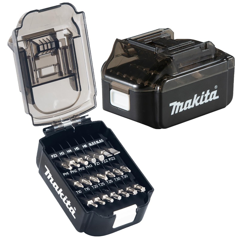 Makita Screwdriver Bit Set in Battery Case 21 Pieces Hex Phillips Pozi Slotted Torx