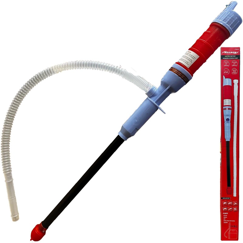 Neilsen Electric Syphon Pump Battery Operated Petrol Oil Water Fluid Fuel Transfer
