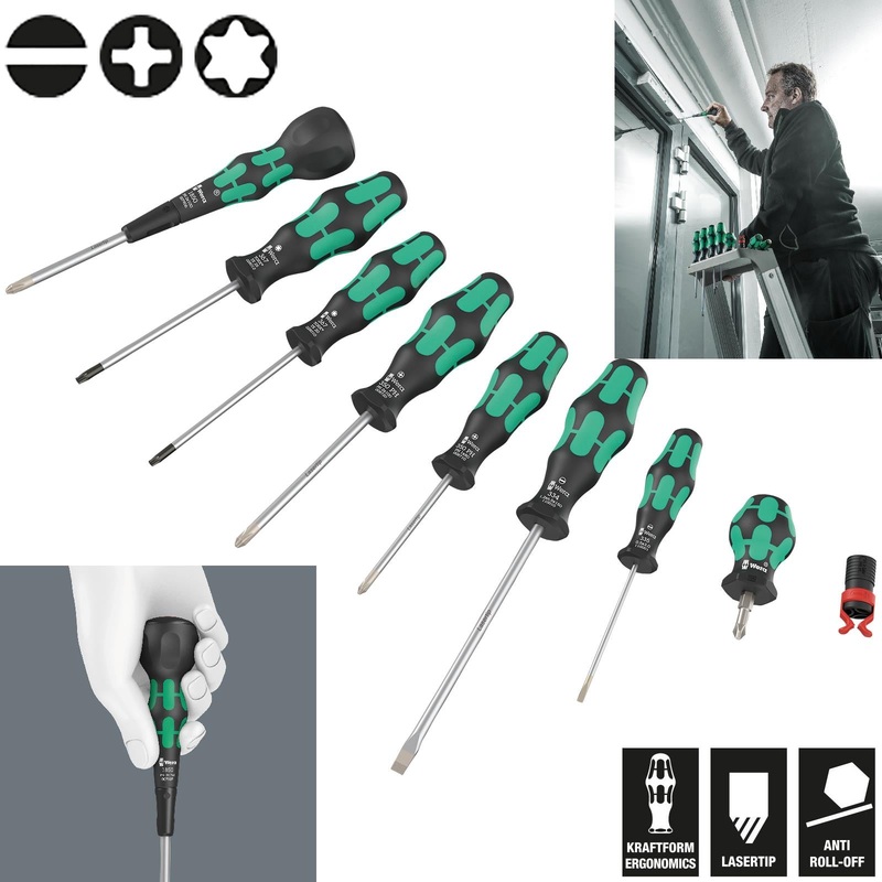 Wera Screwdriver Set 9527 Ball Grip Set 1 Phillips Torx Slotted 9 Pieces