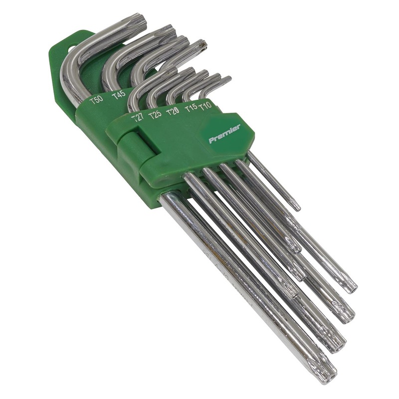 Sealey Premier Security TRX-Star* Key Set 9pc Long Fully Polished