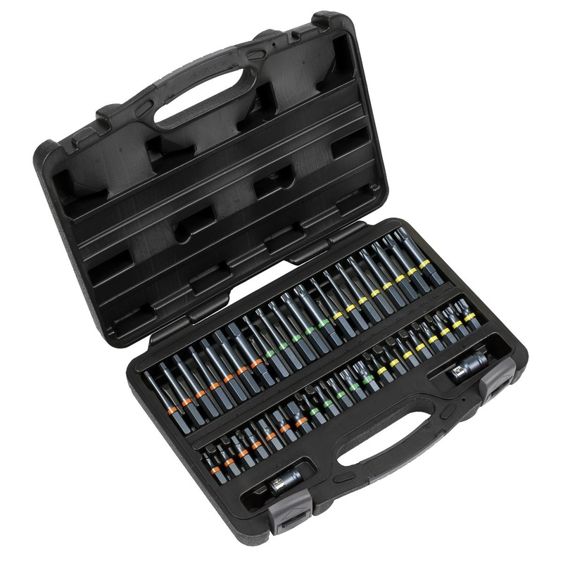 Sealey Premier TRX-Star*/Hex/Spline Bit Set Impact 42pc 3/8" & 1/2"Sq Drive