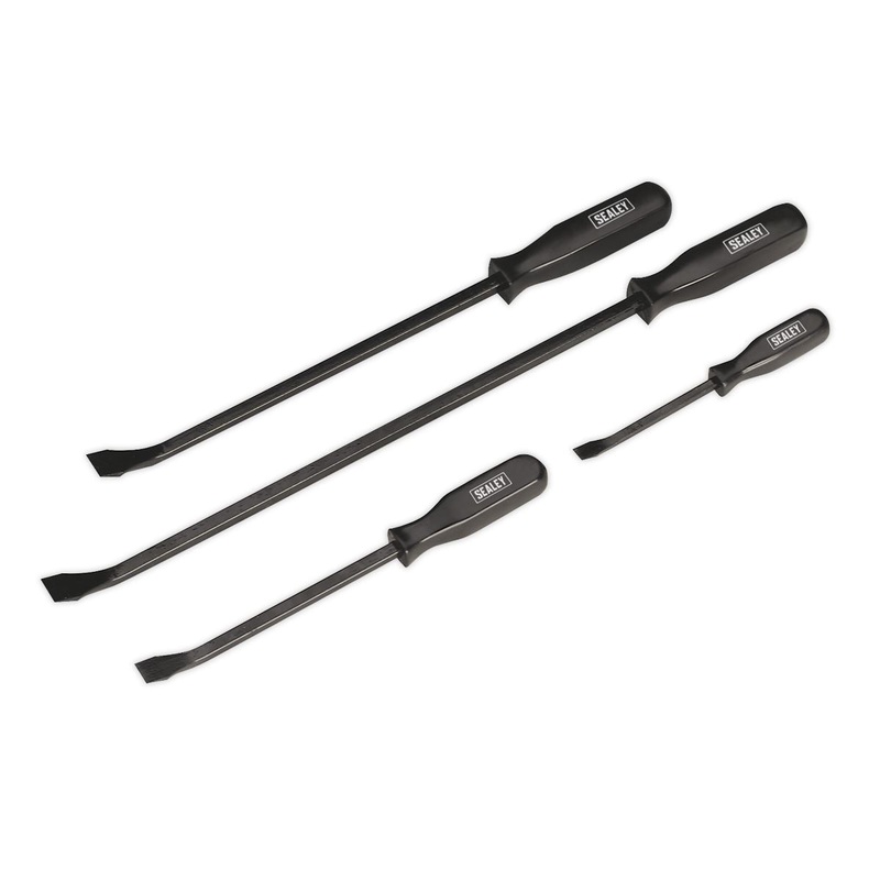 Sealey Pry Lever Bar Set Wrecking Crow Puller Prybar 200-600mm Long 4pc