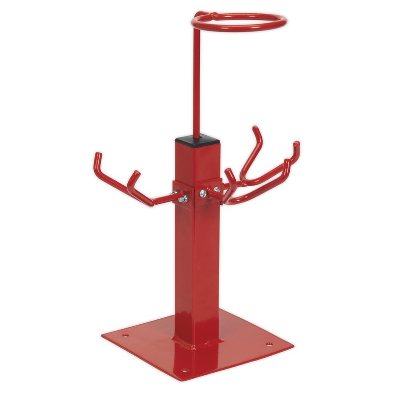 Sealey Spray Gun Holder Stand Heavy Duty 3 Gravity Feed Filter Ring Body Shop