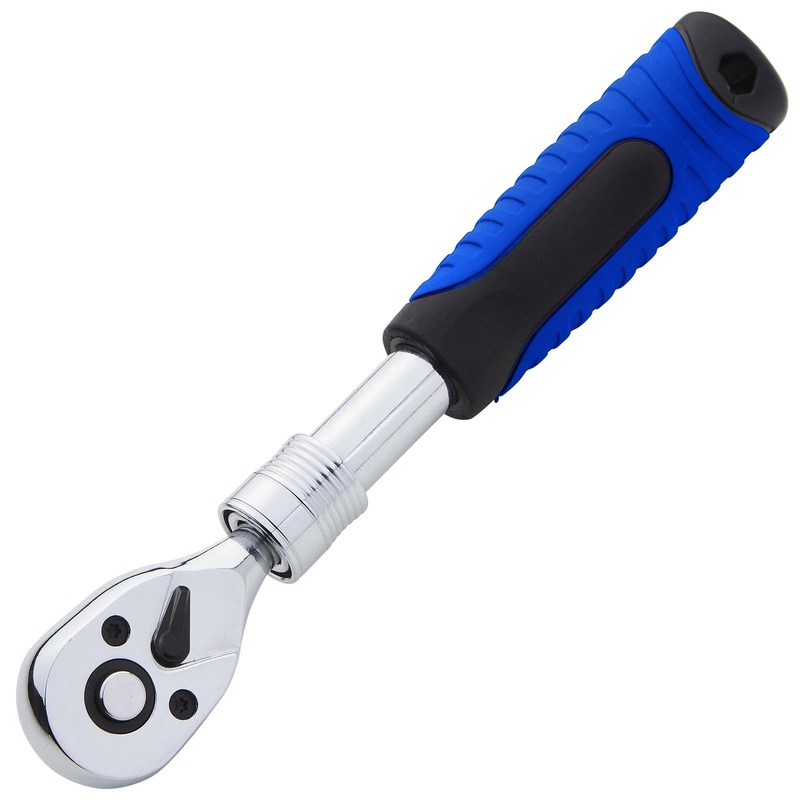BlueSpot Telescopic Socket Ratchet Handle 3/8" Drive 220mm-320mm 72 Teeth