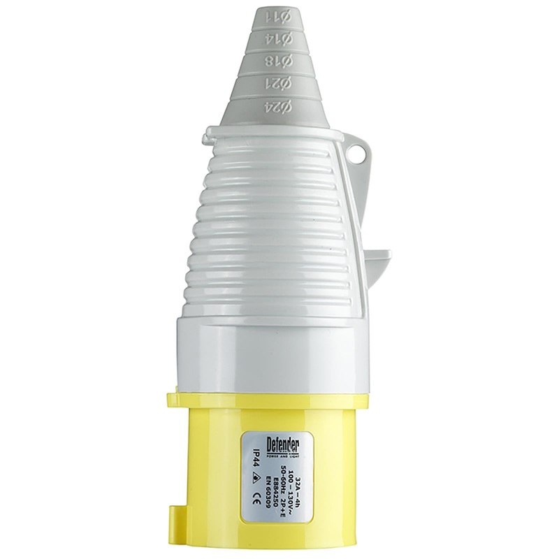 Defender 32A Plug Yellow 110V