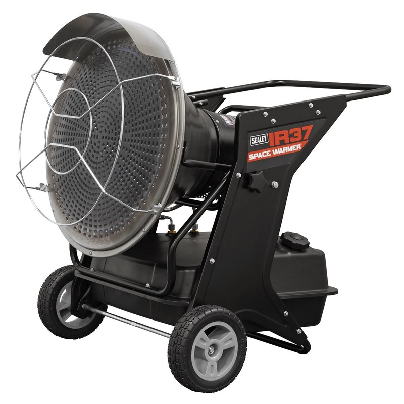 Sealey Infrared Space Warmer Kerosene/Diesel Heater with Wheels 136,000Btu/hr
