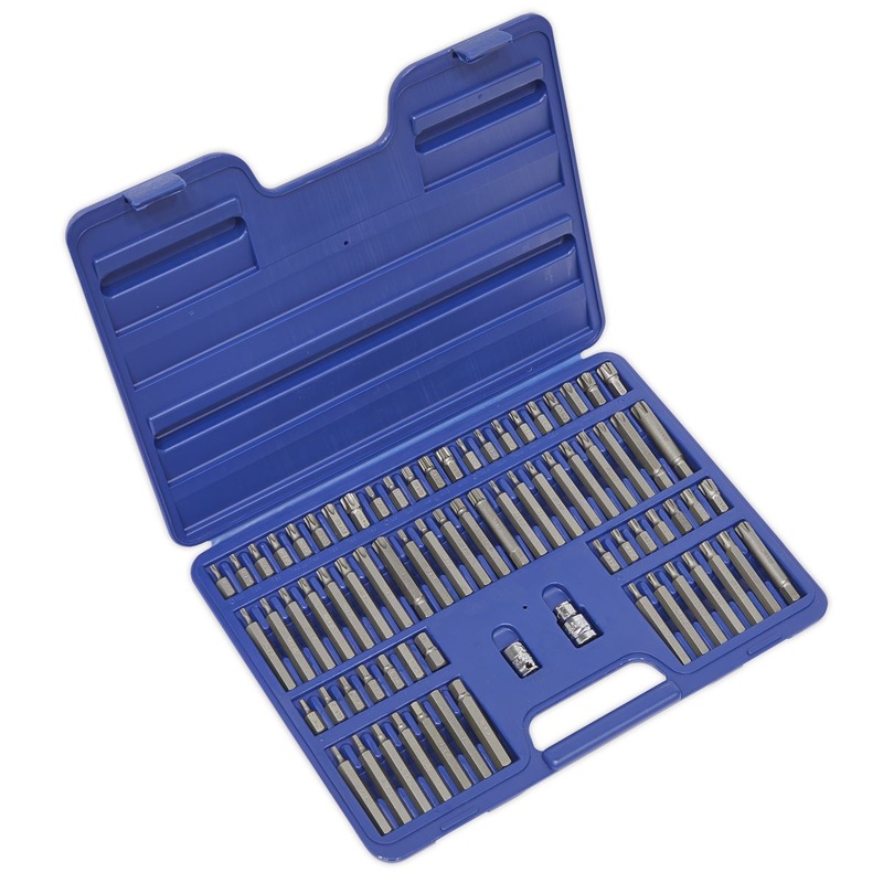 Sealey Premier TRX-Star/Security TRX-Star/Hex/Ribe/Spline Bit Set 74pc 3/8" & 1/2"Sq Drive