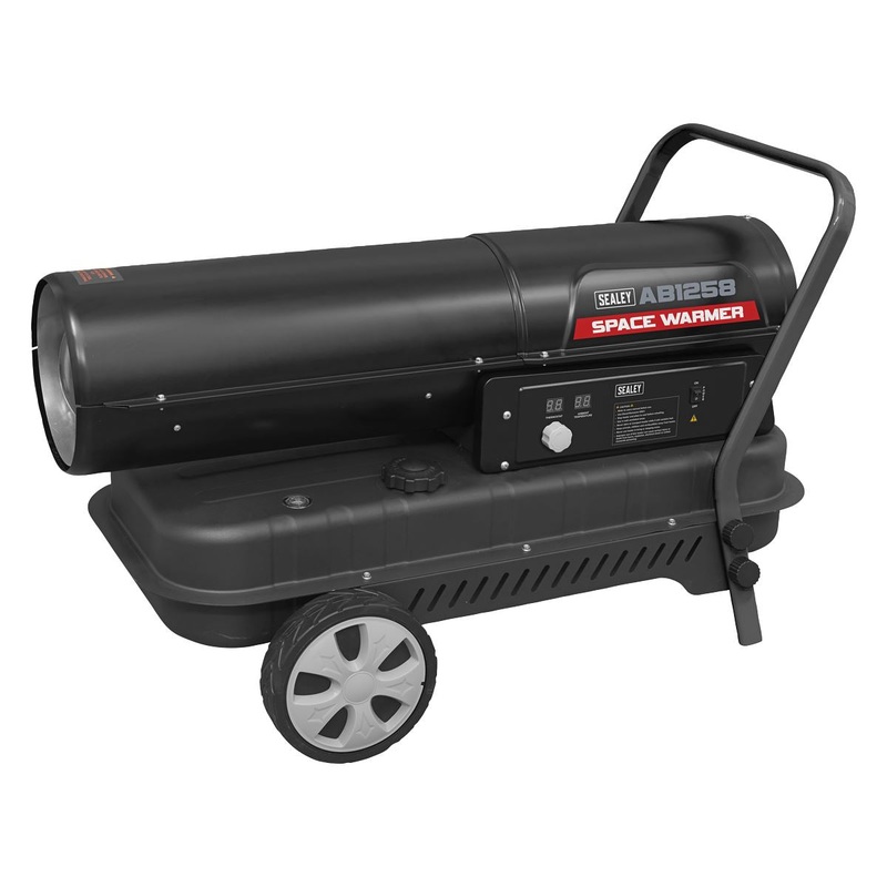 Sealey Space Warmer Kerosene/Diesel Heater with Wheels 135,000Btu/hr