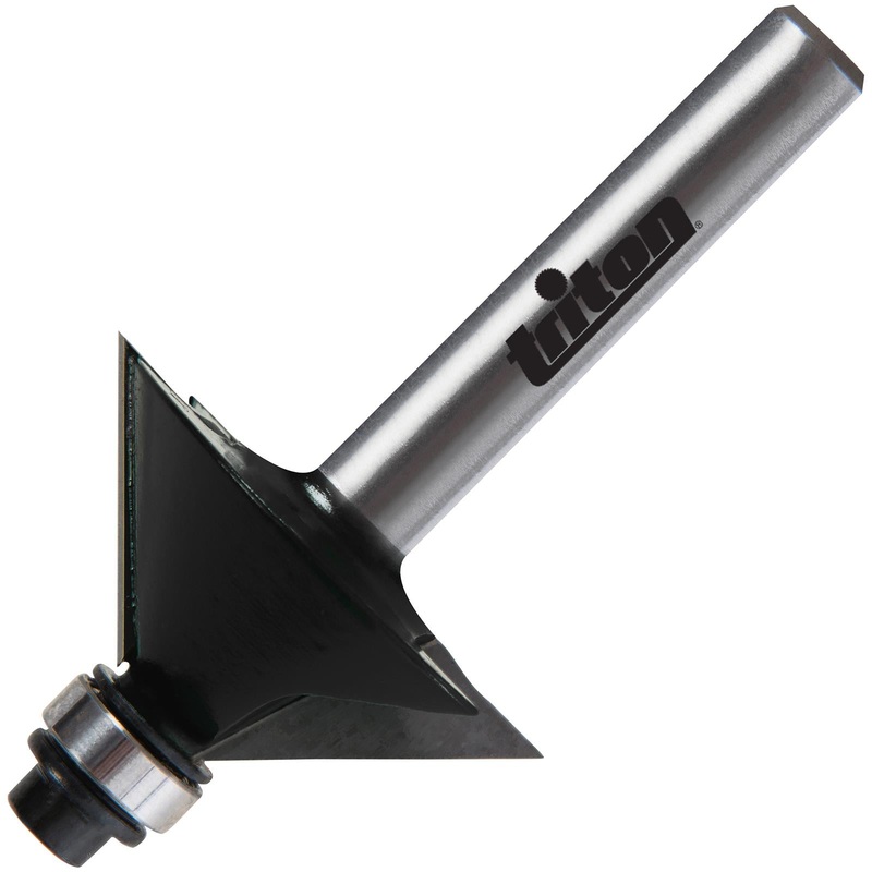 Triton 1/4" Chamfer Cutter Router Bit 1 5/8" x 13/16" x 1/2" x 45