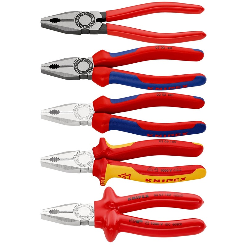 KNIPEX Combination Pliers Cutter 140-250mm all Handle Types Choose Size