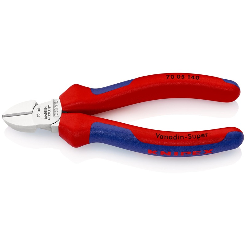 KNIPEX Diagonal Side Cutting Pliers Chrome 140mm Multi Component Grips 70 05 140
