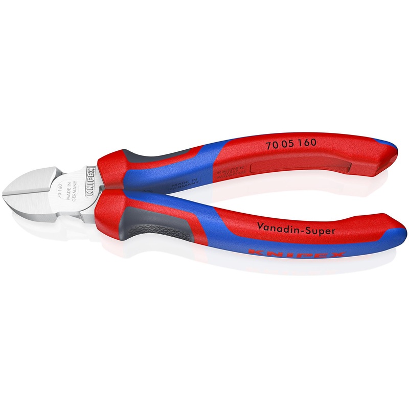 KNIPEX Diagonal Side Cutting Pliers Chrome 160mm with Comfort Handles 70 05 160