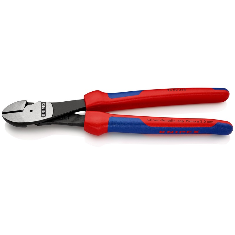 KNIPEX High Leverage Diagonal Side Cutting Pliers 250mm Multi Component Grips 74 02 250